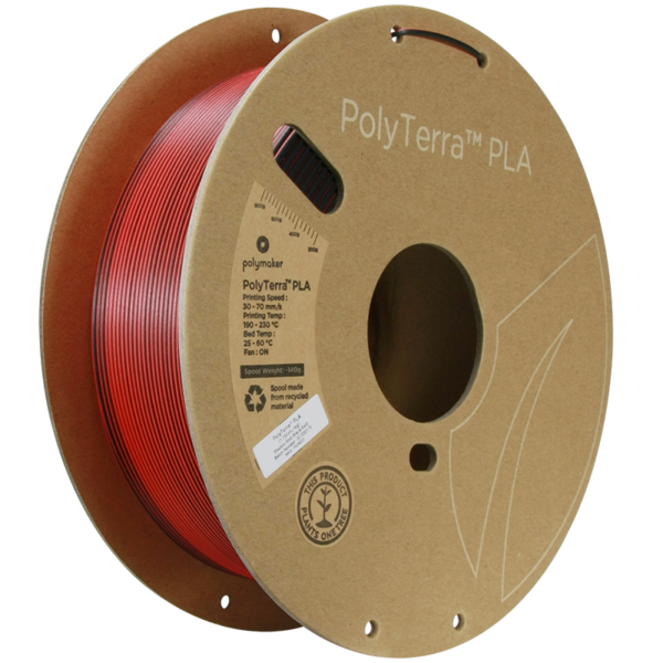 Polymaker PolyTerra PLA Shadow Red (Rouge-Noir)