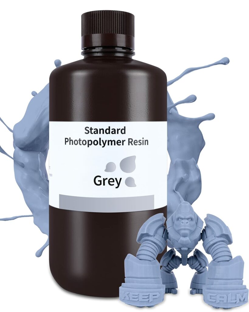 ELEGOO Améliorée Resine Standard 2.0 1000g Gris, pour Imprimante 3D 405nm Durcissement UV