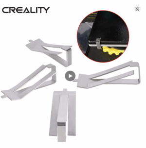 4 Pinces acier inoxydable pour plateau en verre CREALITY