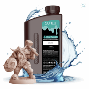 SUNLU Standard 3D Résine LCD Beige 1000g Lavable à l'eau (Water-Wash)