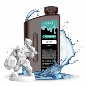 SUNLU Standard 3D Résine LCD Blanc 1000g Lavable à l'eau (Water-Wash)