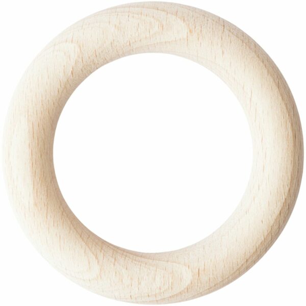 "Anneau de dentition en bois hêtre 7 cm pour bébé"