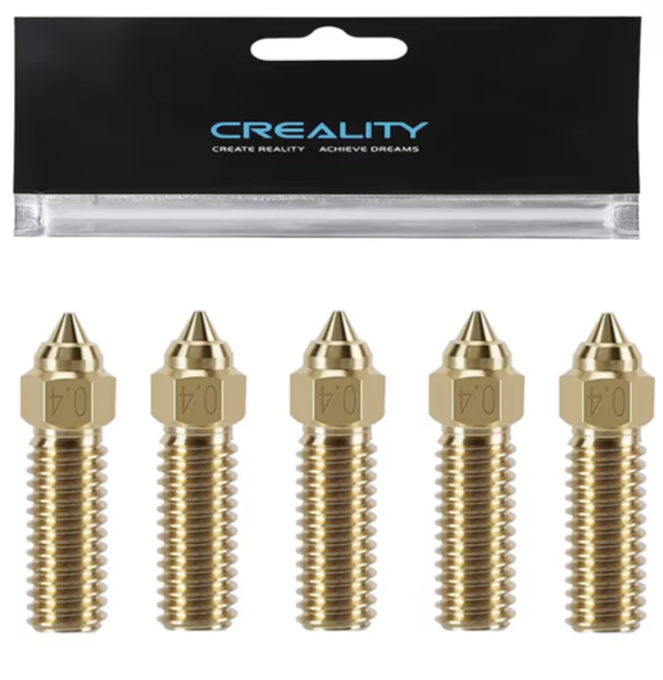 Lot de 5 Buses en Laiton Creality (0,4 mm) –  pour Ender-3 V3 SE/ KE ; K1/K1 Max/CR-10 SE