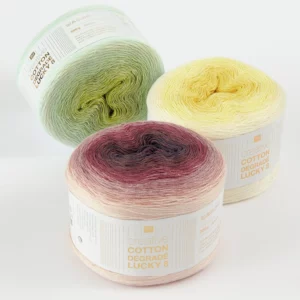 Pelote de laine Creative Cotton Dégradé Lucky 8 par Rico Design - Fil coton dégradé 8 couleurs