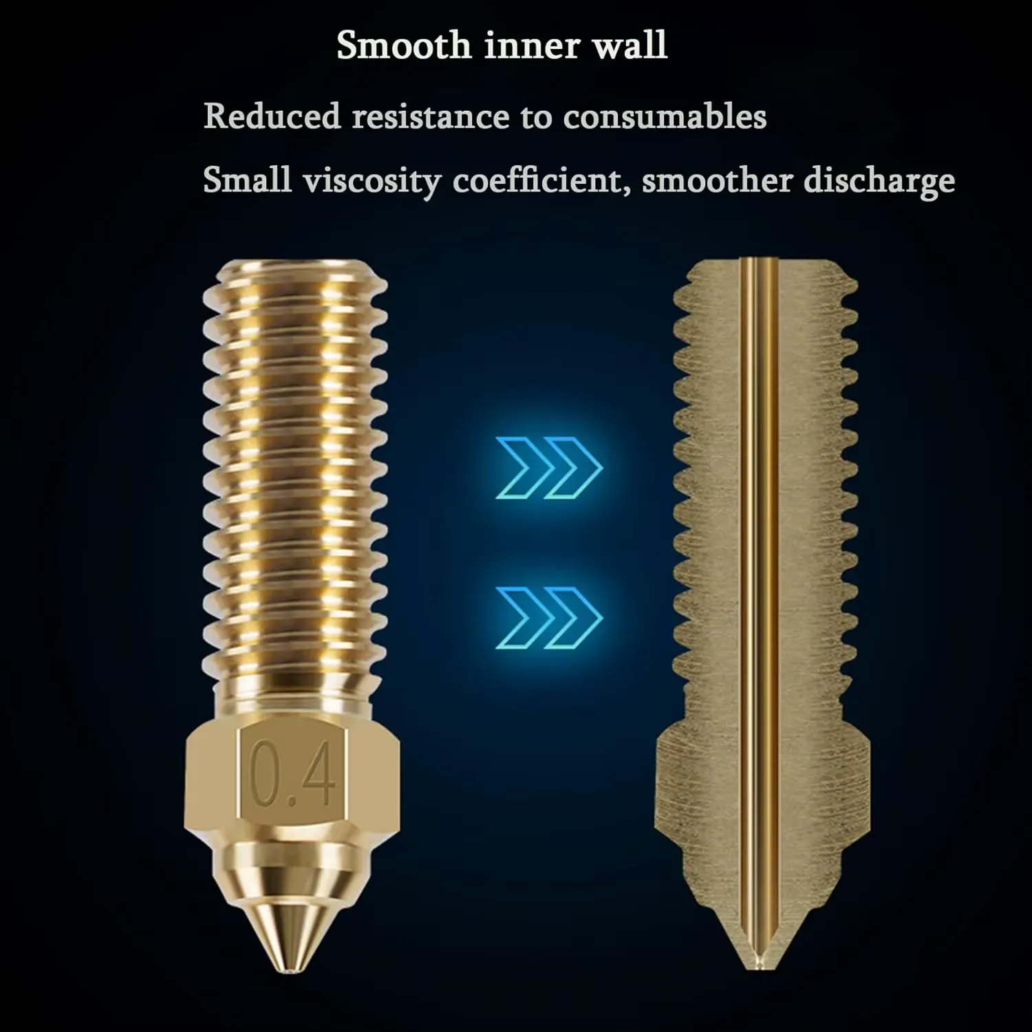 Lot de 5 Buses en Laiton Creality (0,4 mm) – pour Ender-3 V3 SE/ KE ; K1/K1 Max/CR-10 SE – Image 3