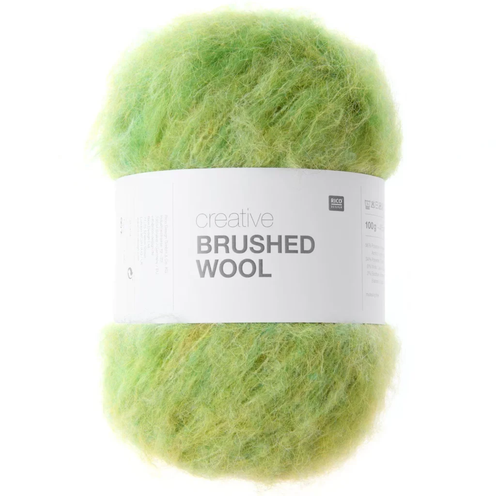 Pelote de Laine Rico Design creative brushed wool coloris seas vert pasturage