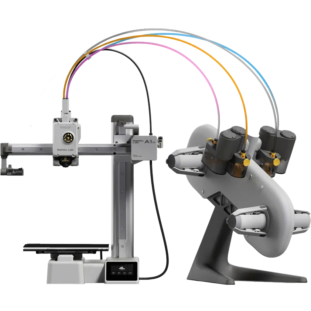 Imprimante 3D bambu lab A1 mini combien avec AMS Lite, imprimer avec 5 couleurs en simultané